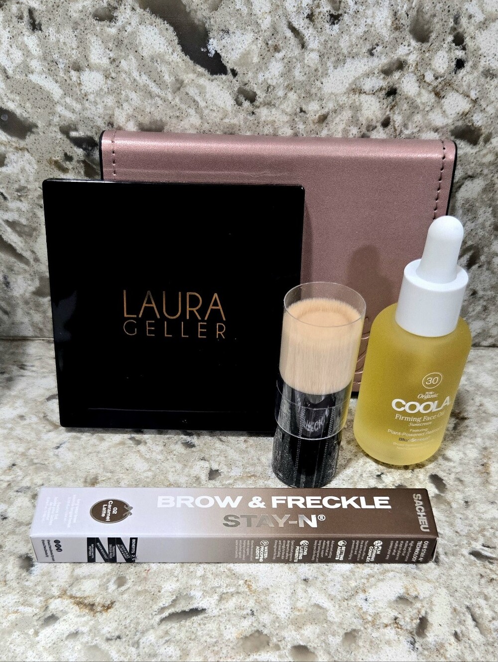 5 Piece Set Laura Bare Minerals Coola Brows Shadow Set Palette Freckle New!